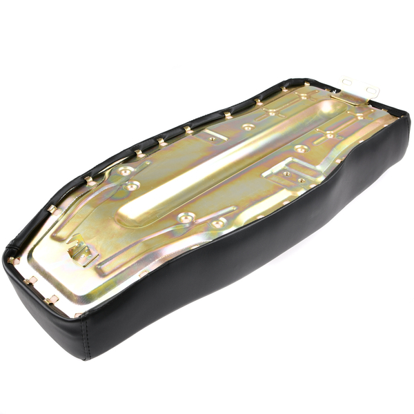 Siedzenie gładkie czarne z napisem oraz logo Simson S51