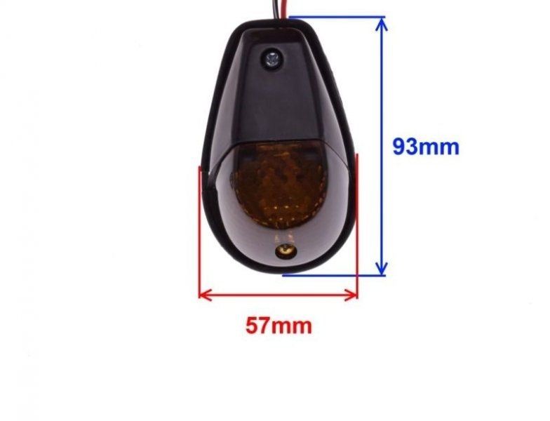 Kierunkowskaz ciemny klosz czarny owiewka para