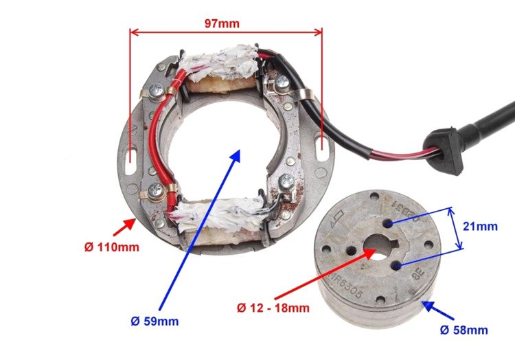Zapłon stator moduł Suzuki RM250 Kawasaki KX250