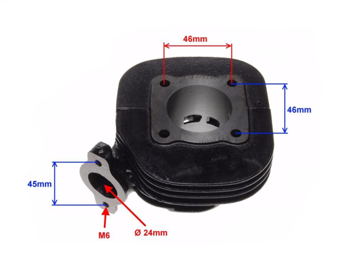 Cylinder 2t 60cm3 43mm kpl kinroad kos mikron