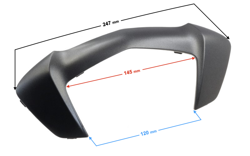 Dekor obudowy oparcia do skutera Barton E-Max grafitowa