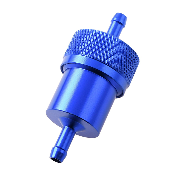 Filtr paliwa alu cnc V4 niebieski 6mm Racing Force
