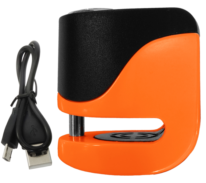 Blokada tarczy hamulcowej z alarmem KOVIX KS6 Pomarańczowa