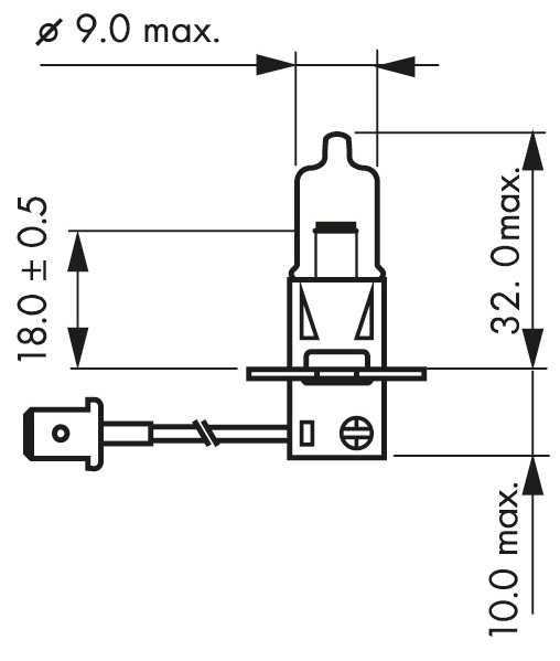 Żarówka 12V 55W H3 PK22s NARVA