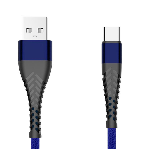 Wzmocniony kabel Spider USB typ-C 3m niebieski