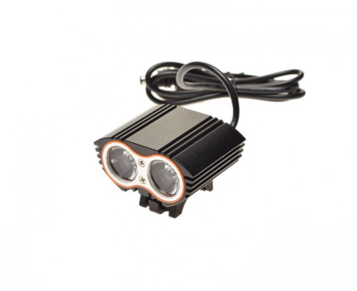 Lampa rowerowa przód 2 x cree czarna 10000ah