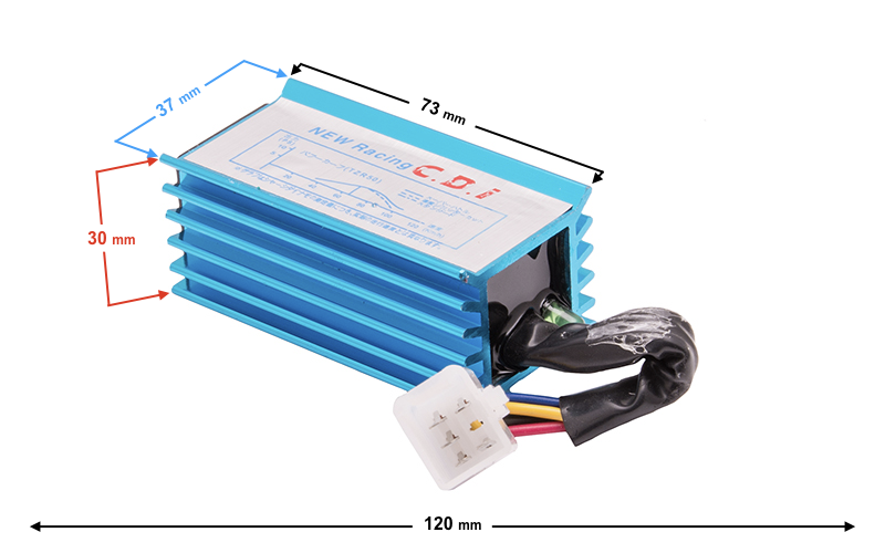 Moduł zapłonowy do skutera 2T tuning niebieski