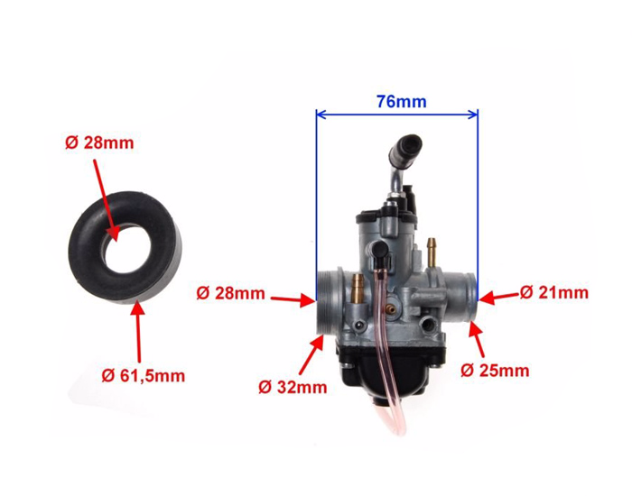 Gaźnik 2t 21mm ssanie linkę yamaha minarelli am6