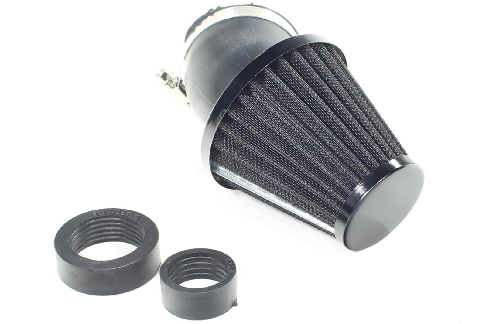 Filtr powietrza stożkowy 45° 48mm 2 adaptery 28 mm 35 mm