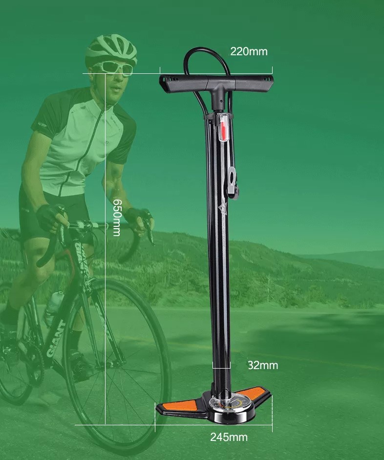 ROCKBROS Pompka rowerowa duża manometr (GP6532B)