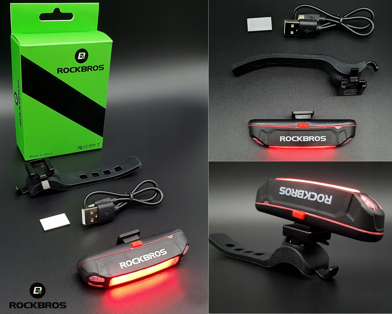 ROCKBROS Lampka rowerowa tylna Led 500mAh 6 trybów