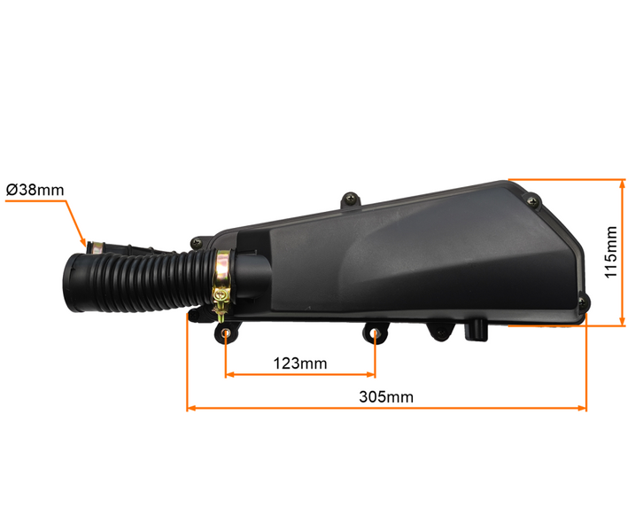 Obudowa filtra wraz z wkładem powietrza typ L silnik 4T GY6