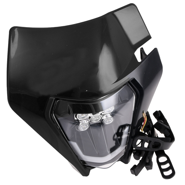 Owiewka uniwersalna czarna z wkładem lampy Led cross enduro 