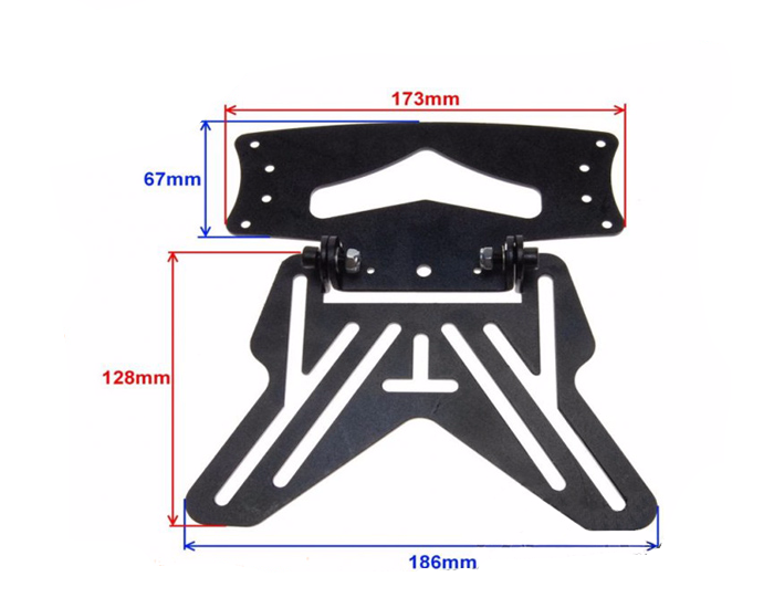Uchwyt tablicy rejestracyjnej składany regulowany