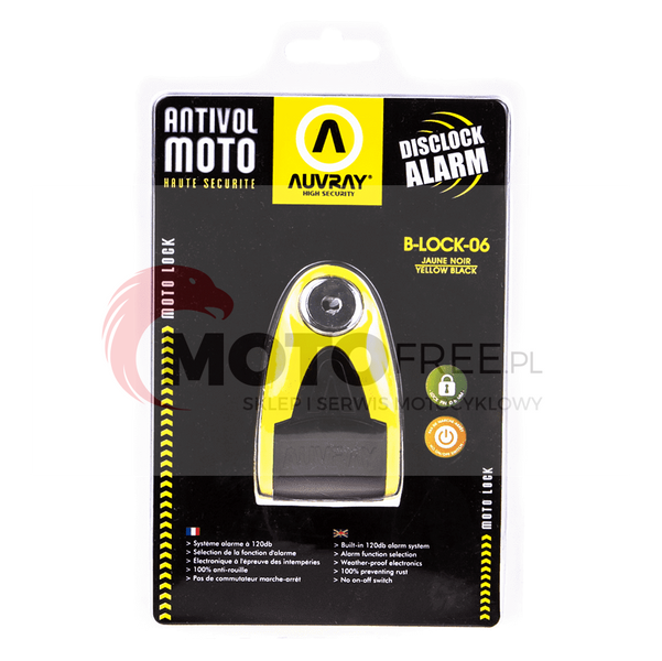 AUVRAY Blokada Tarczy 6mm z Alarmem +  Przypominacz YAMAHA HONDA SUZUKI