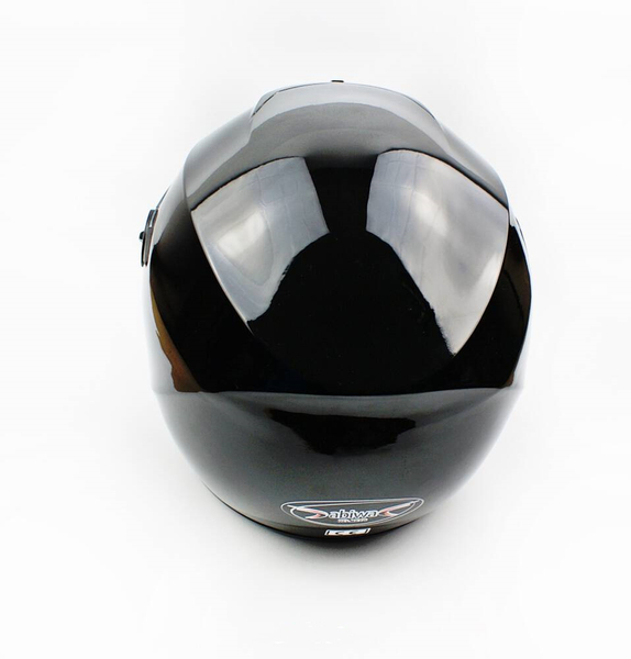 Kask na motor skuter motorower czarny połysk