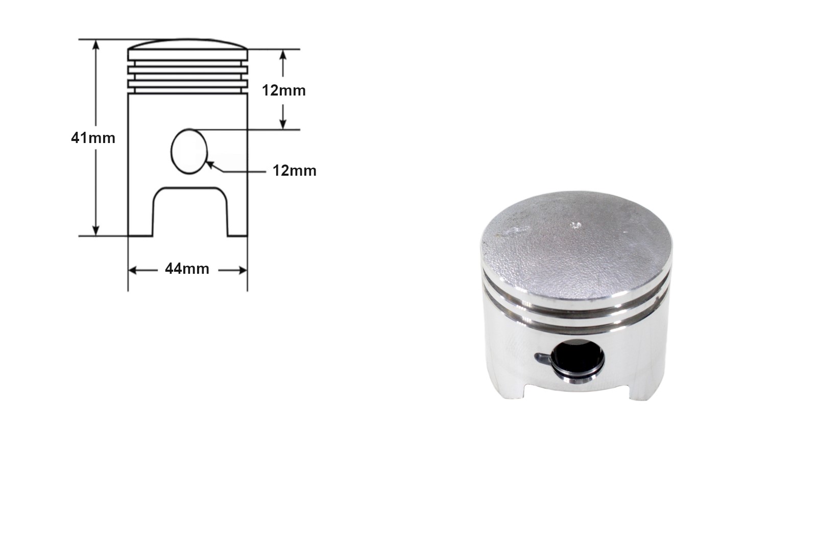 Cylinder tłok 44mm kpl pocket bike mini bike
