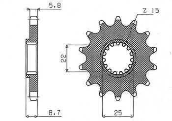 Sunstar zębatka zdawcza 13z 520  KTM SX EXC GS MX SXF MXC