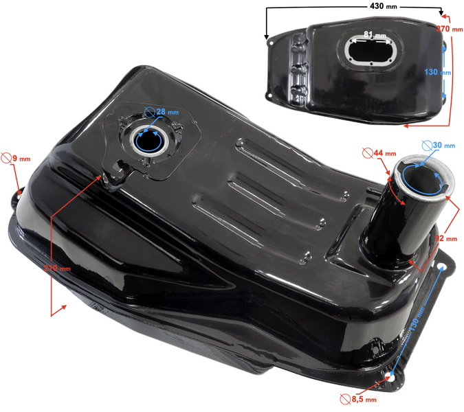 Zbiornik paliwa do skutera Barton B-Max na wtrysk