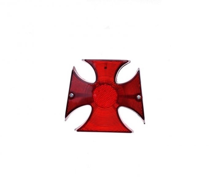 Lampa tył tylna czerwony klosz kształt krzyż
