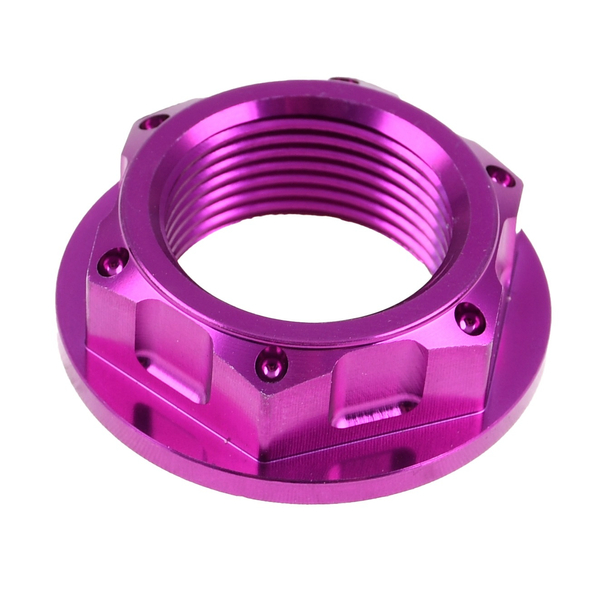 Nakrętka półki widelca M24x1,5 fioletowa aluminiowa DPR Performance