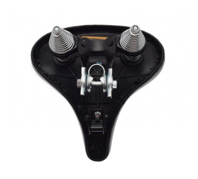 Siedzenie rowerowe na sprężynie szerokie czarne