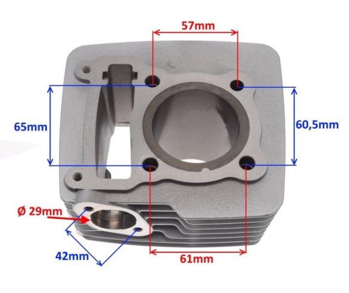 Zipp VZ-2 125 cylinder 56,50 tłok uszczelki kpl