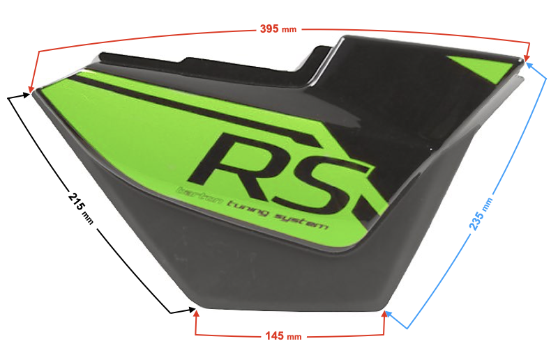 Obudowa boczna prawa czarno-zielona do motoroweru Sprint 2
