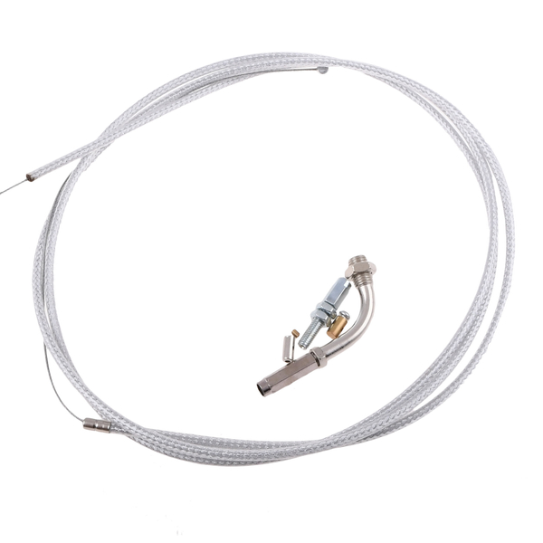 Linka gazu uniwersalna 190 / 230cm srebrna Racing Force