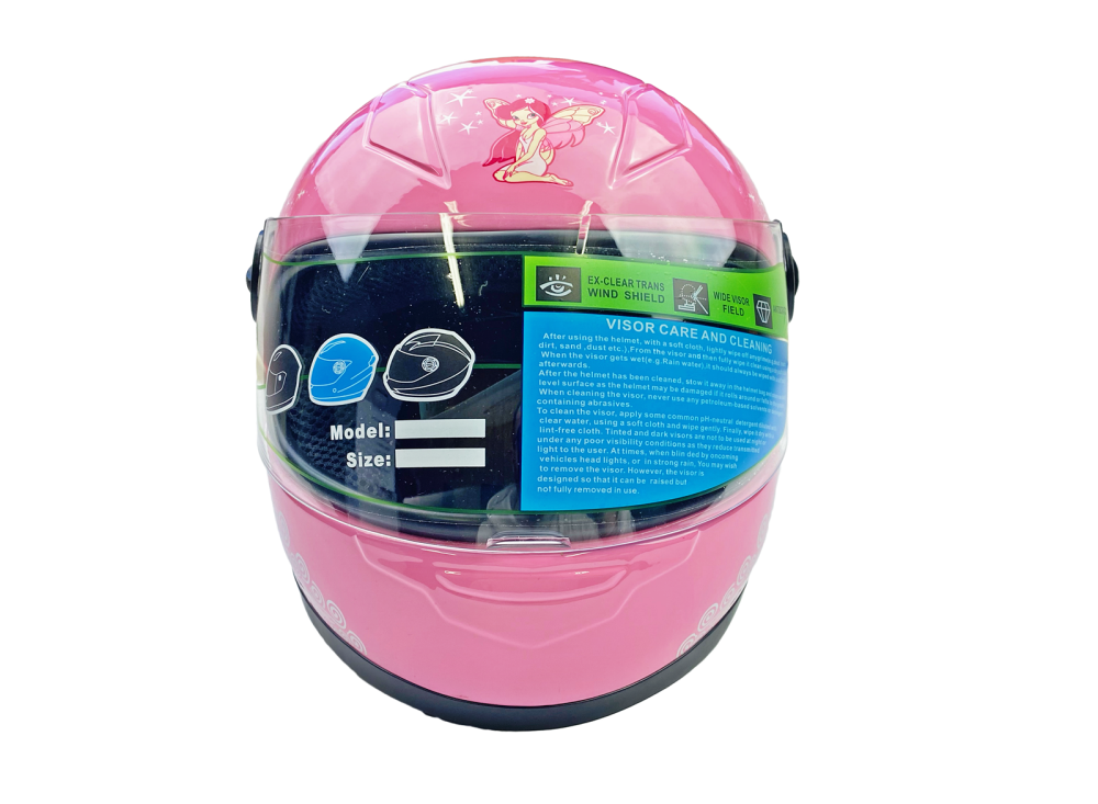 Kask dla dziewczynki Różowy Motocyklowy 48-49cm dziecięcy