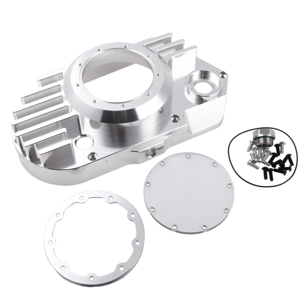 Pokrywa silnika lewa aluminiowa srebrna Clear Simson S51 SR50 DPR Performance