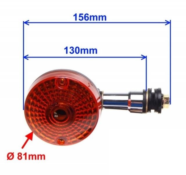 Kierunkowskazy chrom czarne suzuki gn 125 gn125
