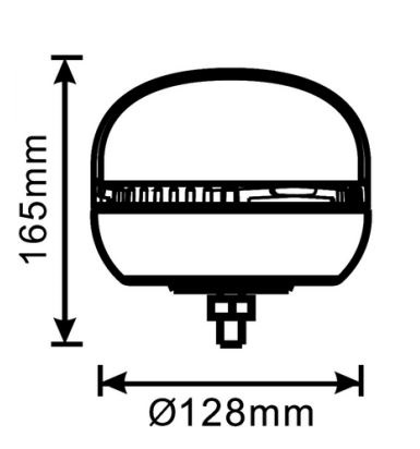Lampa błyskowa Smooth 45Led śruba 2 błyski 12/24V