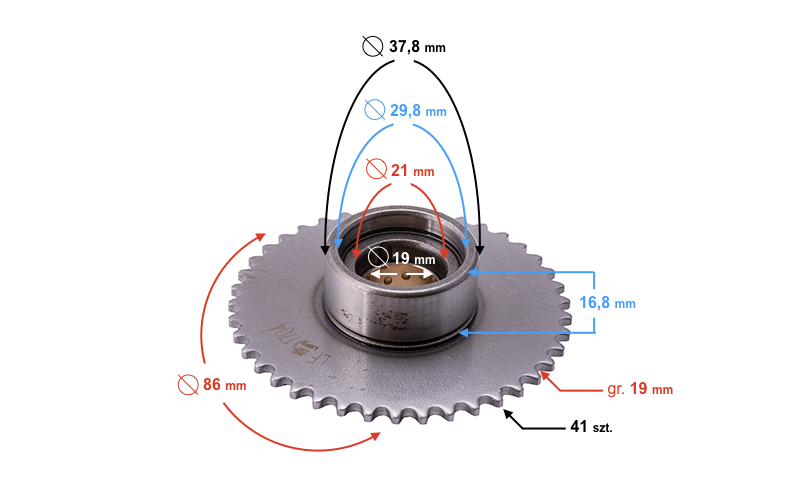 Zębatka rozrusznika magneta do silnika 130cc