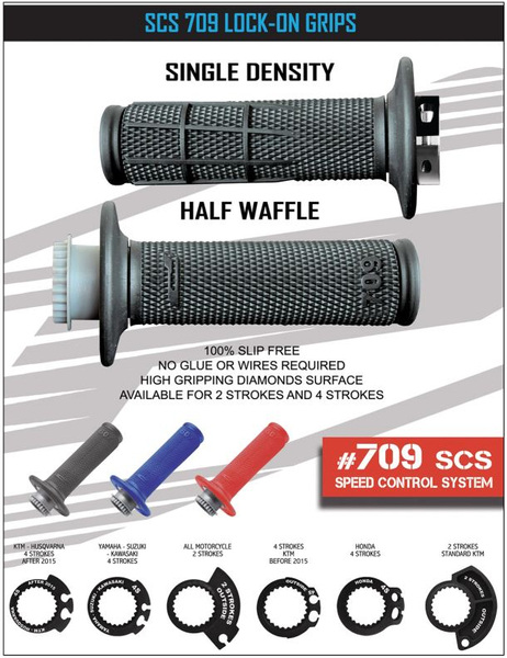 Progrip manetki PG709 Off Road z blokadą 22+25mm