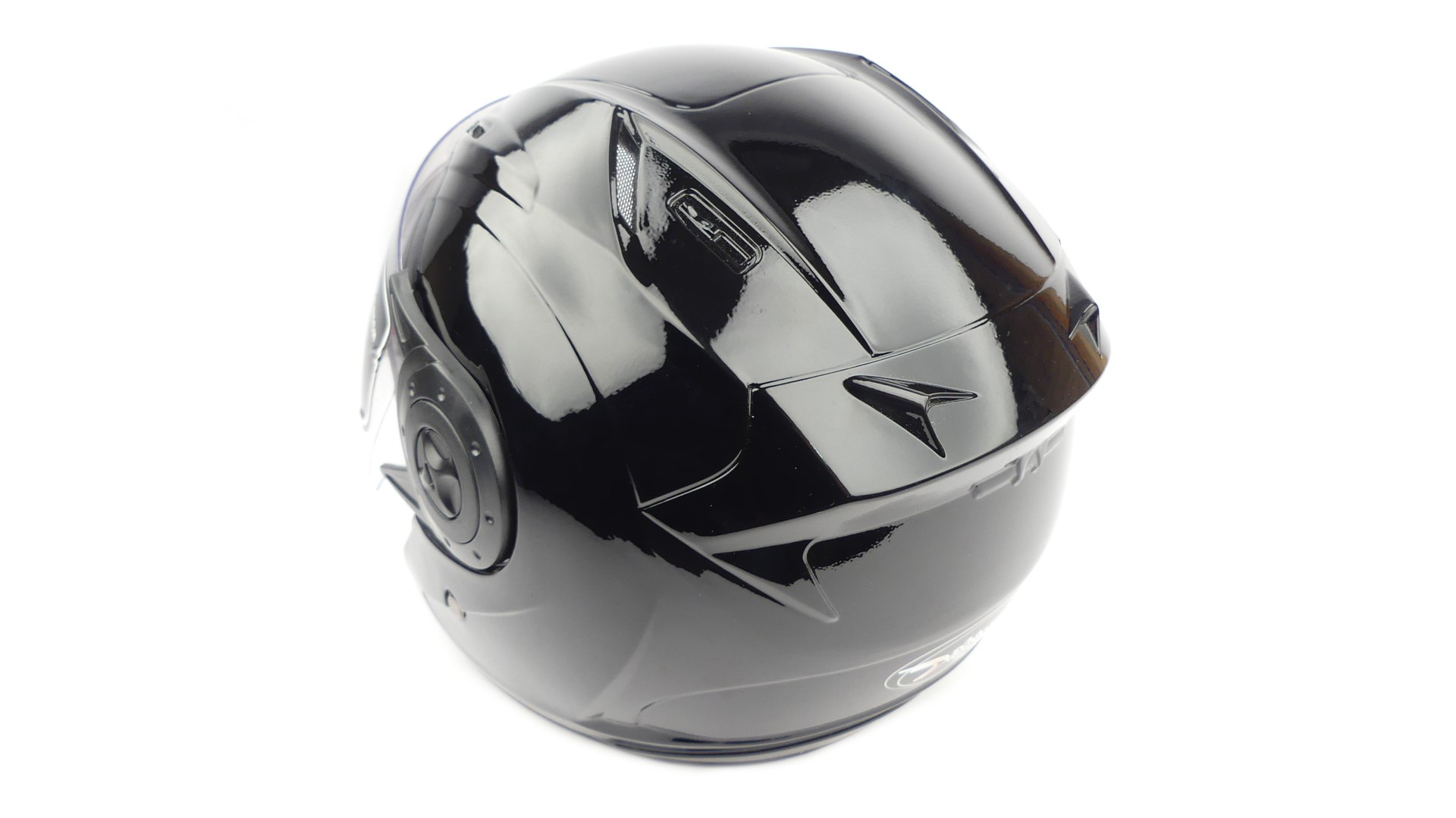 Kask otwarty czarny połysk skuter motorower