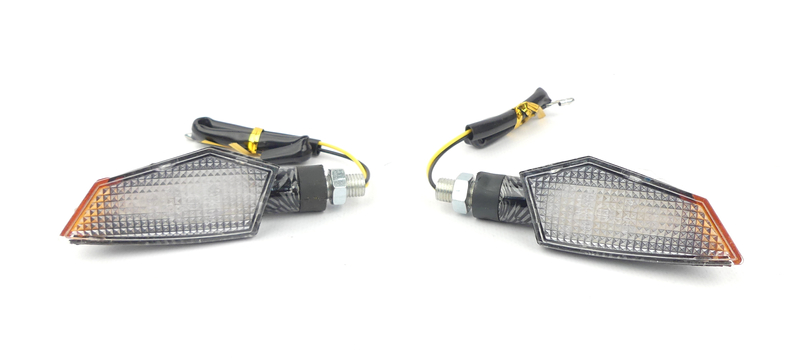 Kierunkowskaz 25 led trapez biały klosz carbon