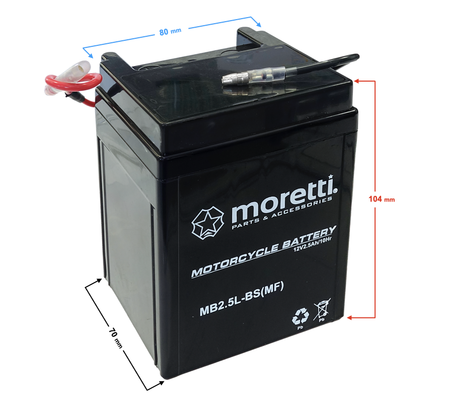 Akumulator Moretti AGM MB2,5L-C 2,5Ah