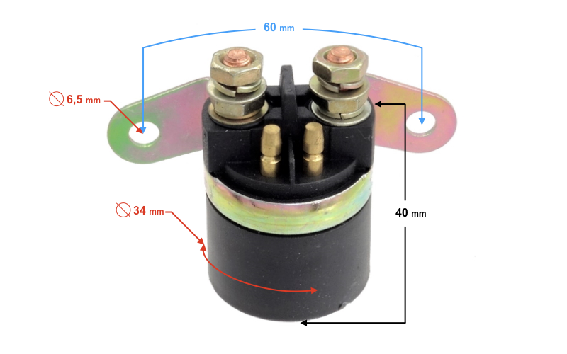 Przekaźnik rozrusznika motocykla Barton FNX 4T