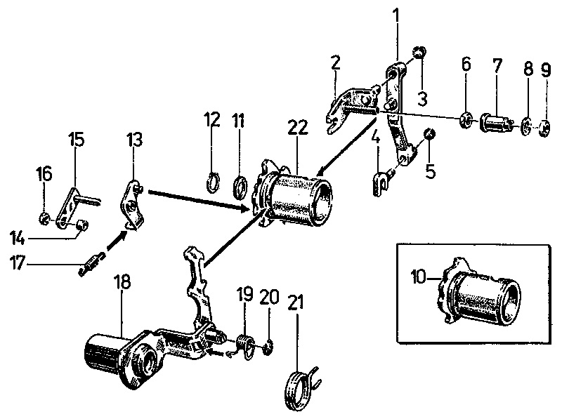 Nakrętka korpusu regulacji biegów Simson S51 SR50 FEZ