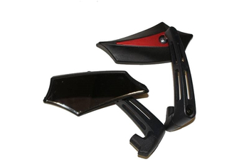 Lusterka czerwono czarne ostre gwint M8 M10 kpl