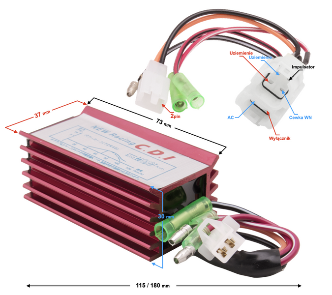 Moduł zapłonowy skutera 2T Barton Falcon tuning