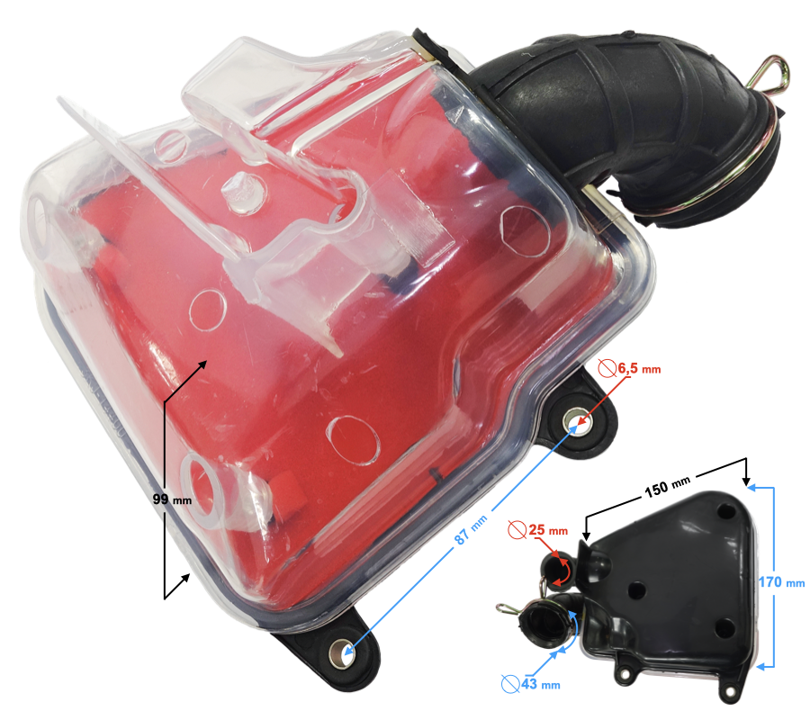 Filtr powietrza skutera 2T Aprillia Yamaha Keeway