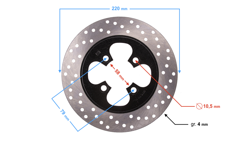 Tarcza hamulcowa tylna motocykl Barton Cafe Racer