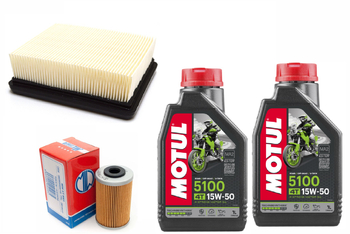 Filtr oleju powietrza olej Meiwa HF155 Motul 15w50 KTM Duke RC 125 200 390 