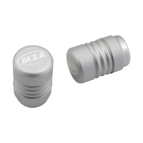 Nakrętki wentyla aluminiowe srebrne 2 sztuki MZA