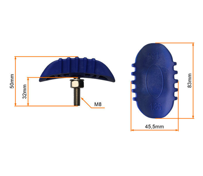 Trzymak do opon uchwyt rim lock 1,85 cala niebieski