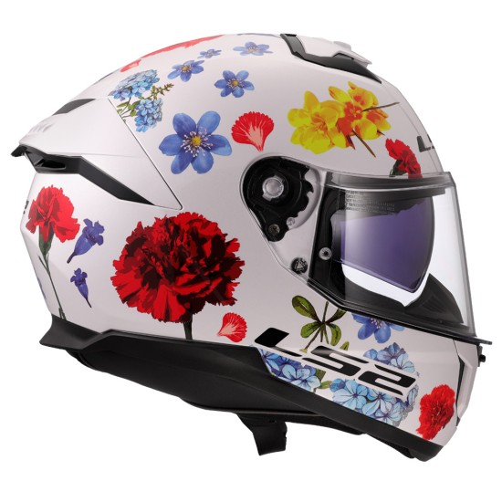 Kask integralny LS2 FF808 Stream II Flowers White homologacja ECE 22.06