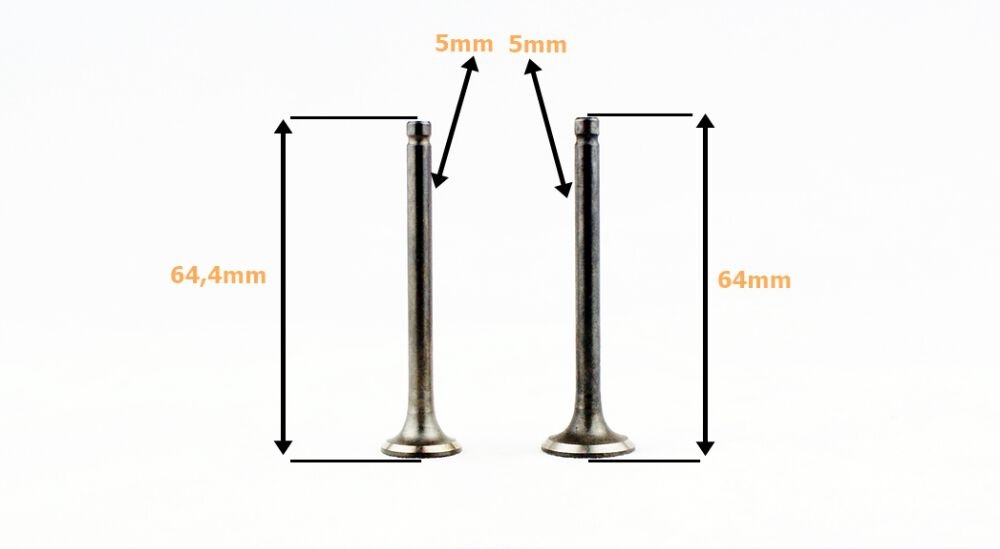 Zawór ssący i wydechowy 50cc 4T GY6 minichopper