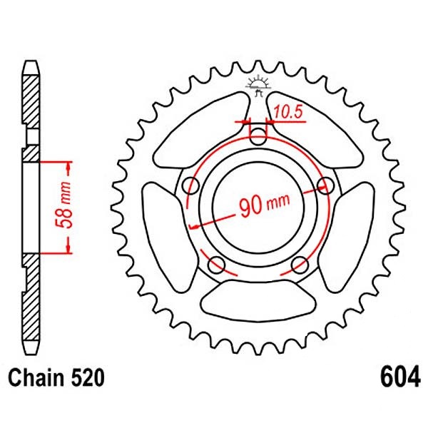 JT zębatka tylna tył 520 40z Honda NSR 125R 89-02